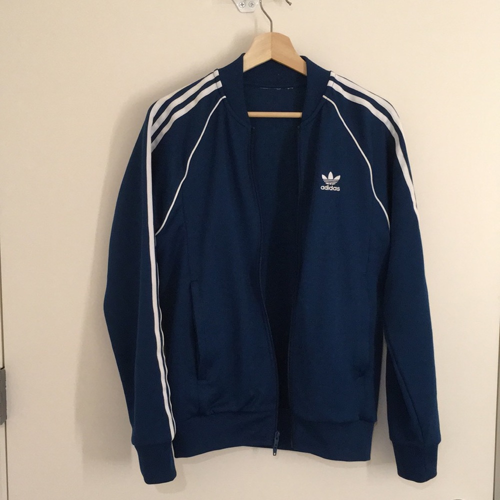 Adidas Superstar track jacket - small blue